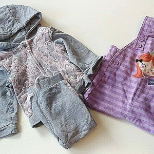 Petit Lem & Overalls 3 Pc Set